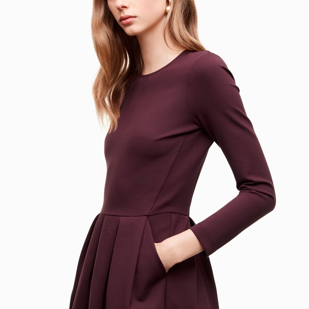 Sunday Best Tartine Long Sleeve Maroon Dress - Picture 2 of 7